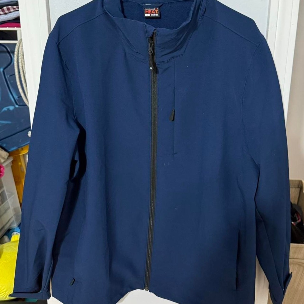 Navy blue waterproof‎ windbreaker jacket